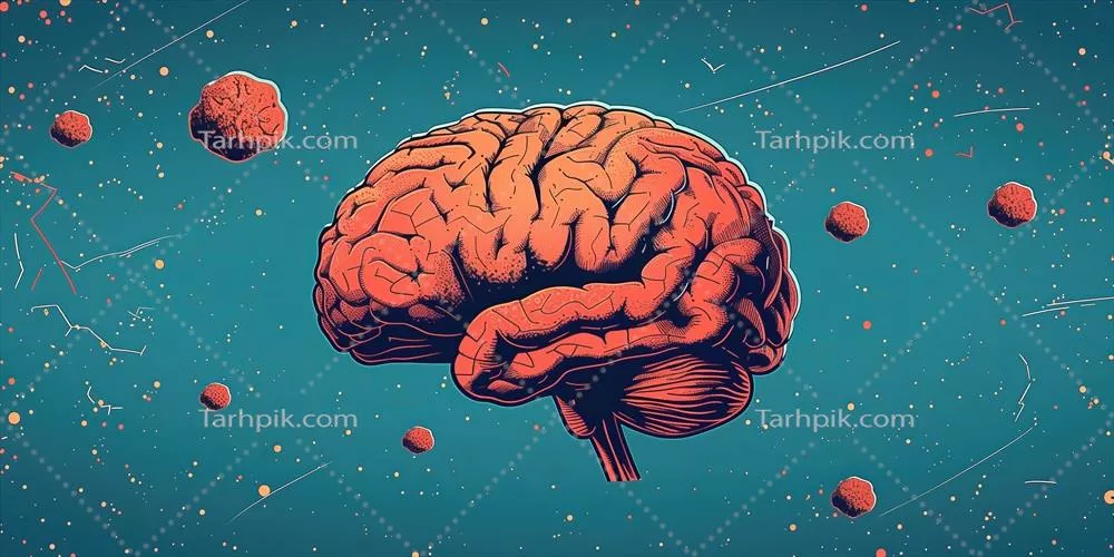 تصویرسازی هوش مصنوعی از مغز انسان در یک مفهوم خلاقانه برای ذهن خلاق و هوش