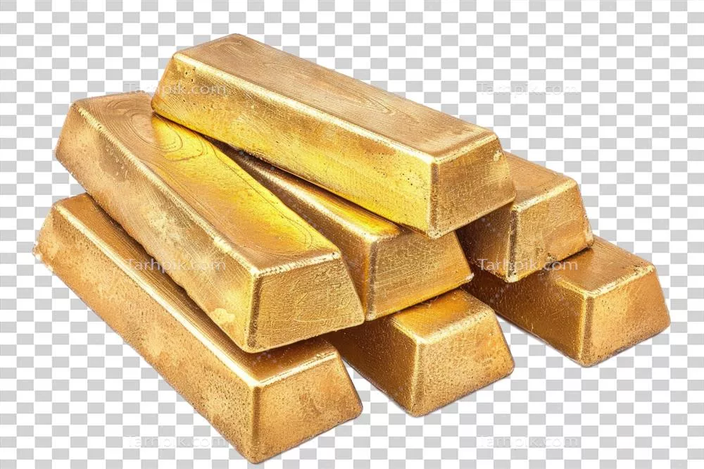 انبار طلای مدرن با شمشهای طلای با ارزش بالا در بازار مالی