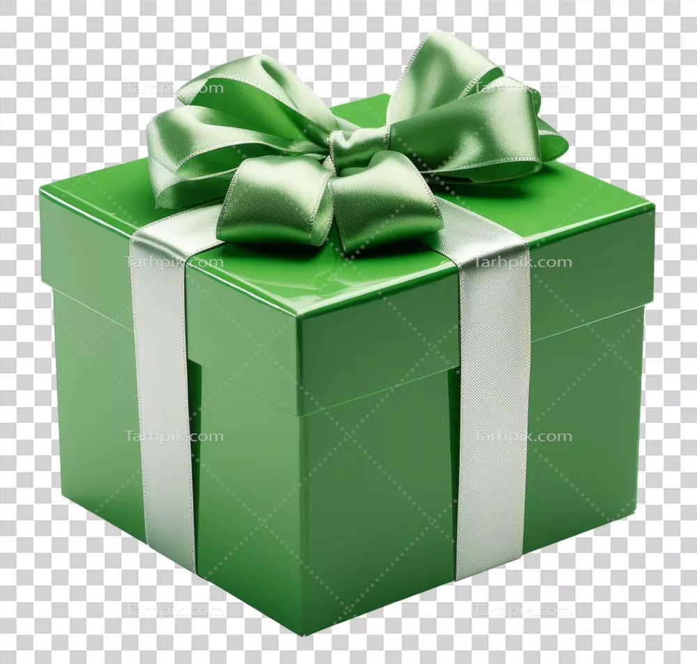 جعبه هدیه در پسزمینه شفاف و ایزوله شده