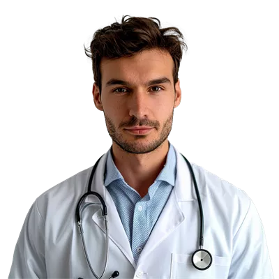پرتره پزشک در حالت ایزوله برای طراحی و تبلیغات