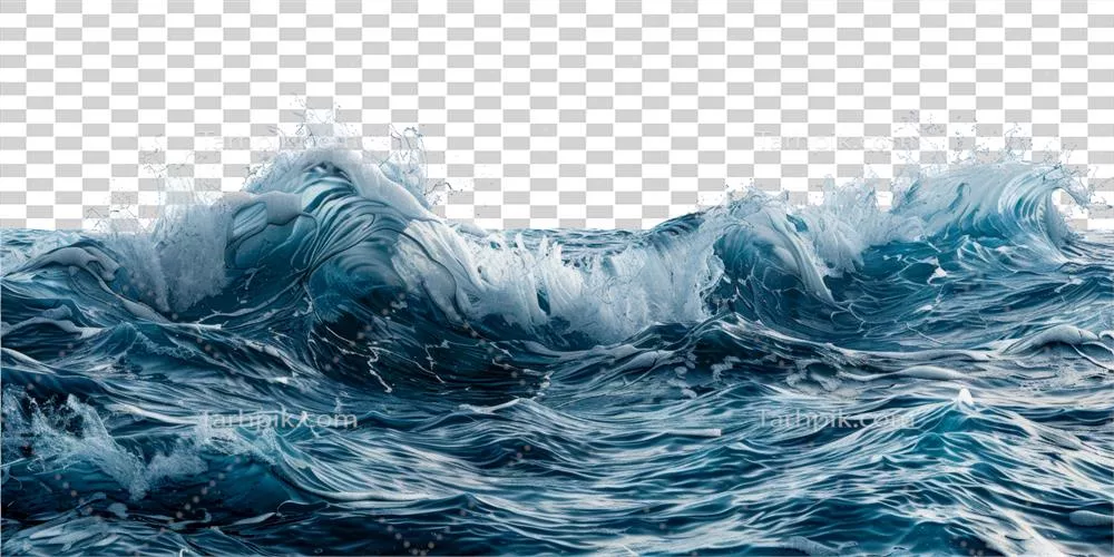 مجموعه برش خورده از امواج اقیانوس و دنیای زیر آب