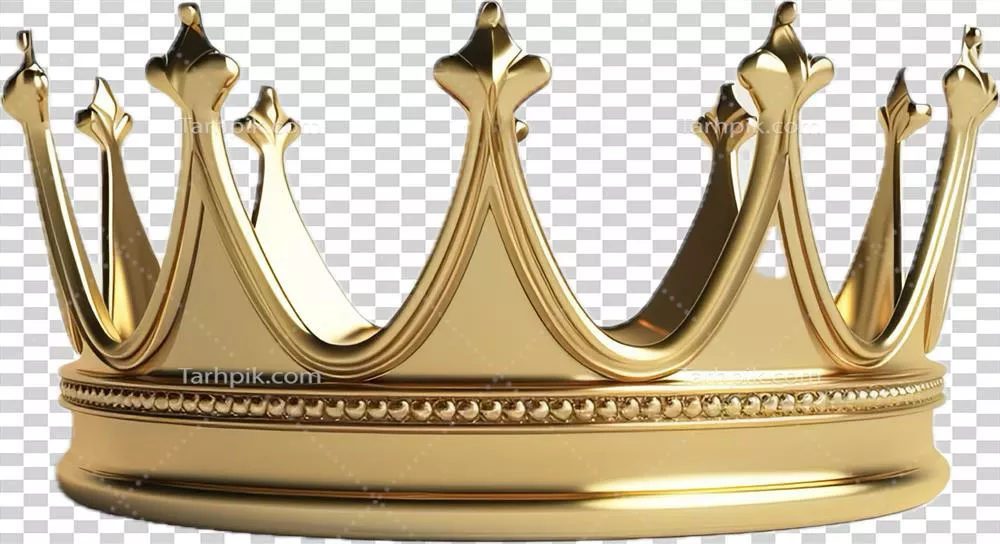 جوانه طلای برجسته: تاجی سلطنتی با طراحی زیبا و جزئیات دقیق
