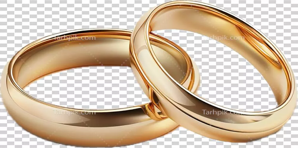 جلوه‌‌های زیبای حلقه‌های طلایی عروسی به هم پیوسته و جذاب