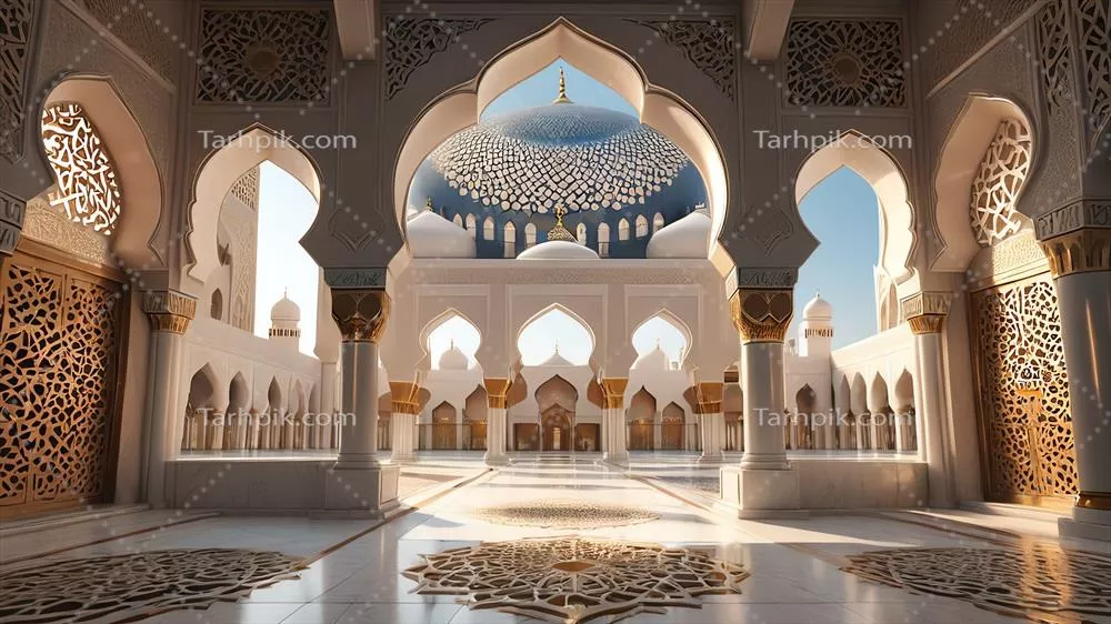 طراحی پس زمینه اسلامی مدرن با الهام از عناصر سنتی و معاصر