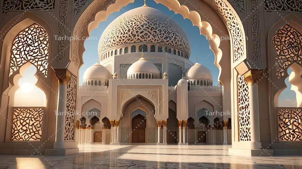 طرح پسزمینه مدرن اسلامی با المانهای زیبا و معاصر