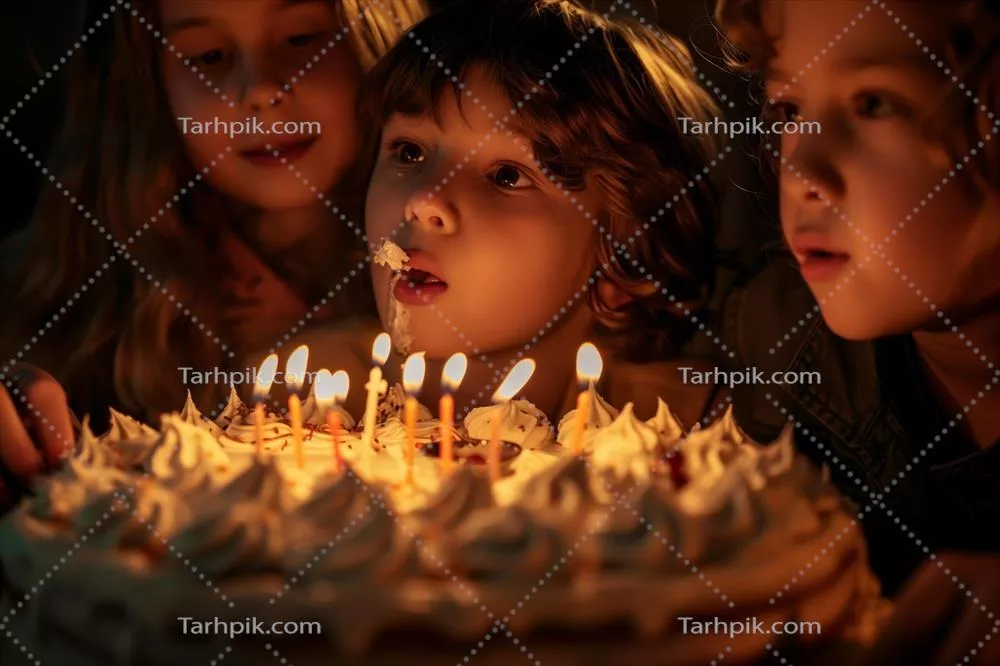 کودکان در حال جشن گرفتن یک تولد شاد و مفرح با بازی و شادی
