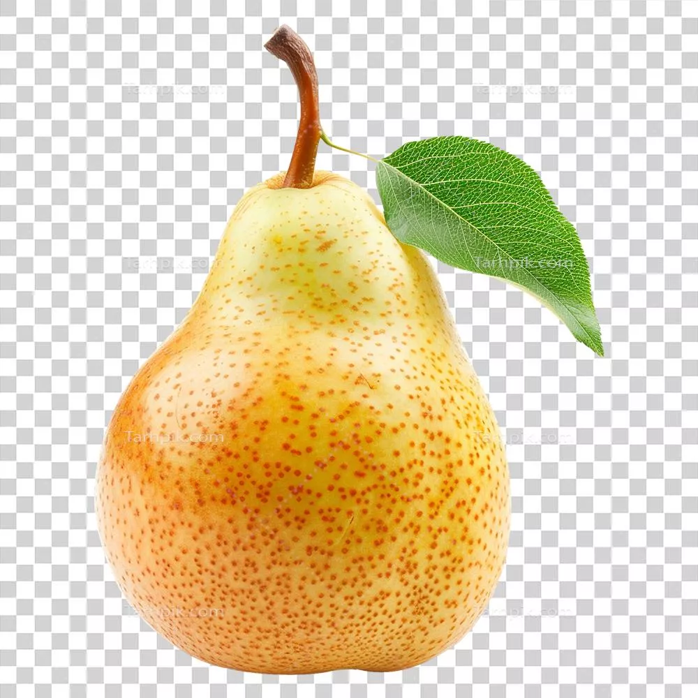گلابی - میوه ای خوشمزه و مغذی روی پس زمینه شفاف