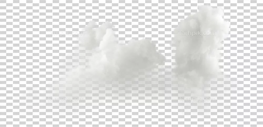 تصویری سهبعدی از ابرهای نرم و سفید با اشکال گنبدی و جداشده