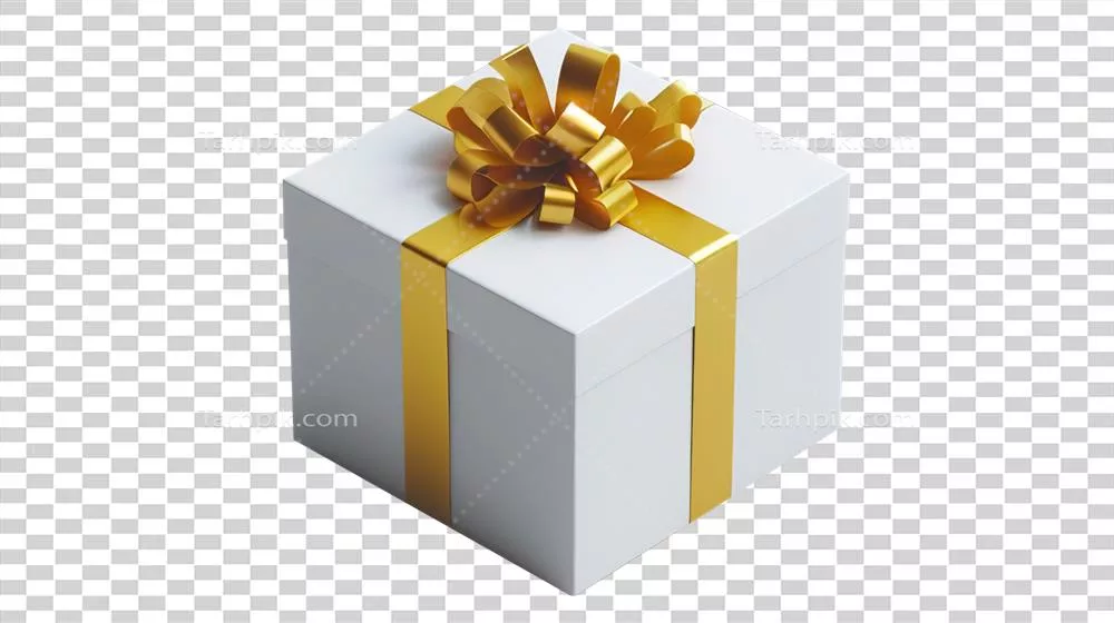 جعبه هدیه تزئین شده با روبان طلایی - بهترین راه برای ابراز محبت