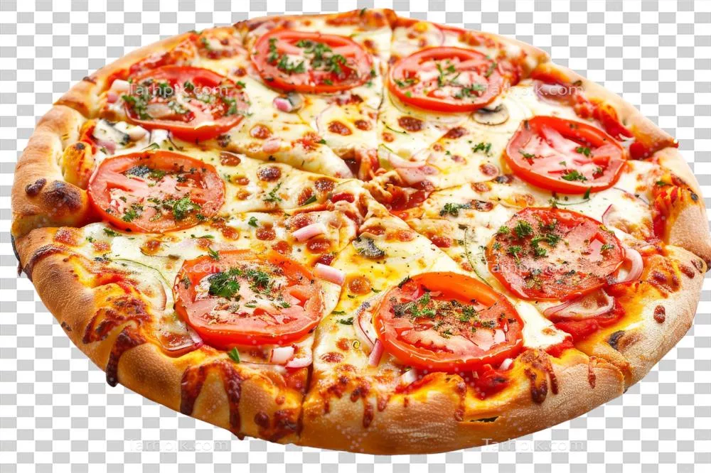 پیتزای خانگی خوشمزه با گوجهفرنگی و پنیر - طعمی بینظیر