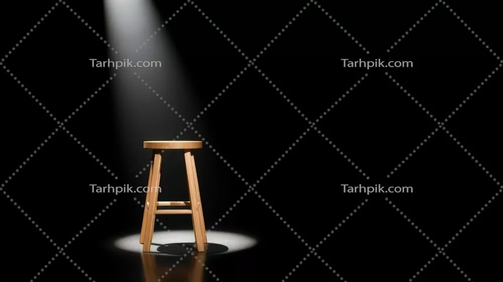 نقطه تمرکز بر روی یک صندلی چوبی زیبا و کاربردی