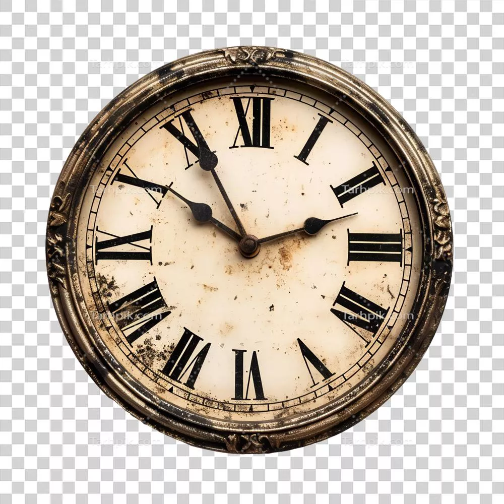 ساعت دیواری گرد عتیقه با اعداد رومی برای دکوراسیون منزل