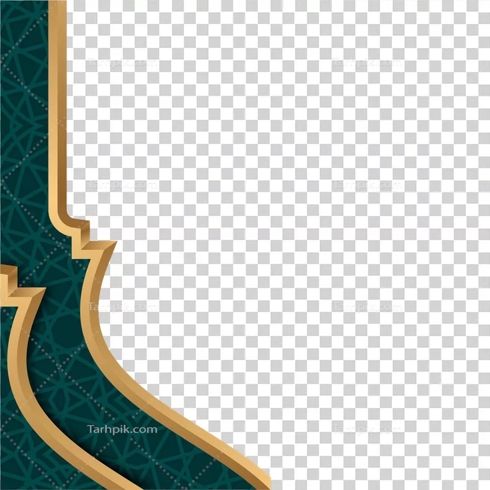 قاب ط arch عربی با طراحی الگو اسلامی سبز تیره به سبک مدرن و شیک