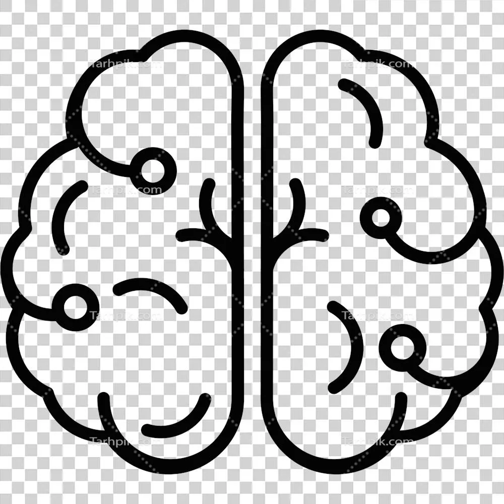 طراحی آیکون مغز مجزا | نماد قابلیت‌های شناختی انسان