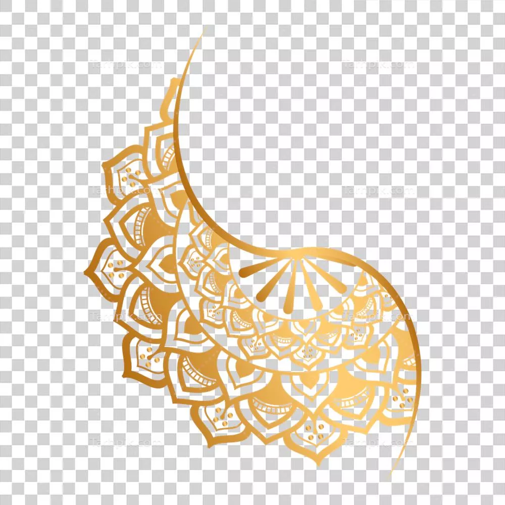 کادر طلایی و وینتیج برای عنوان با طراحی ماندالا اسلامی، کارت دعوت عروسی یا جشن رمضان کریم با هنر وینتیج