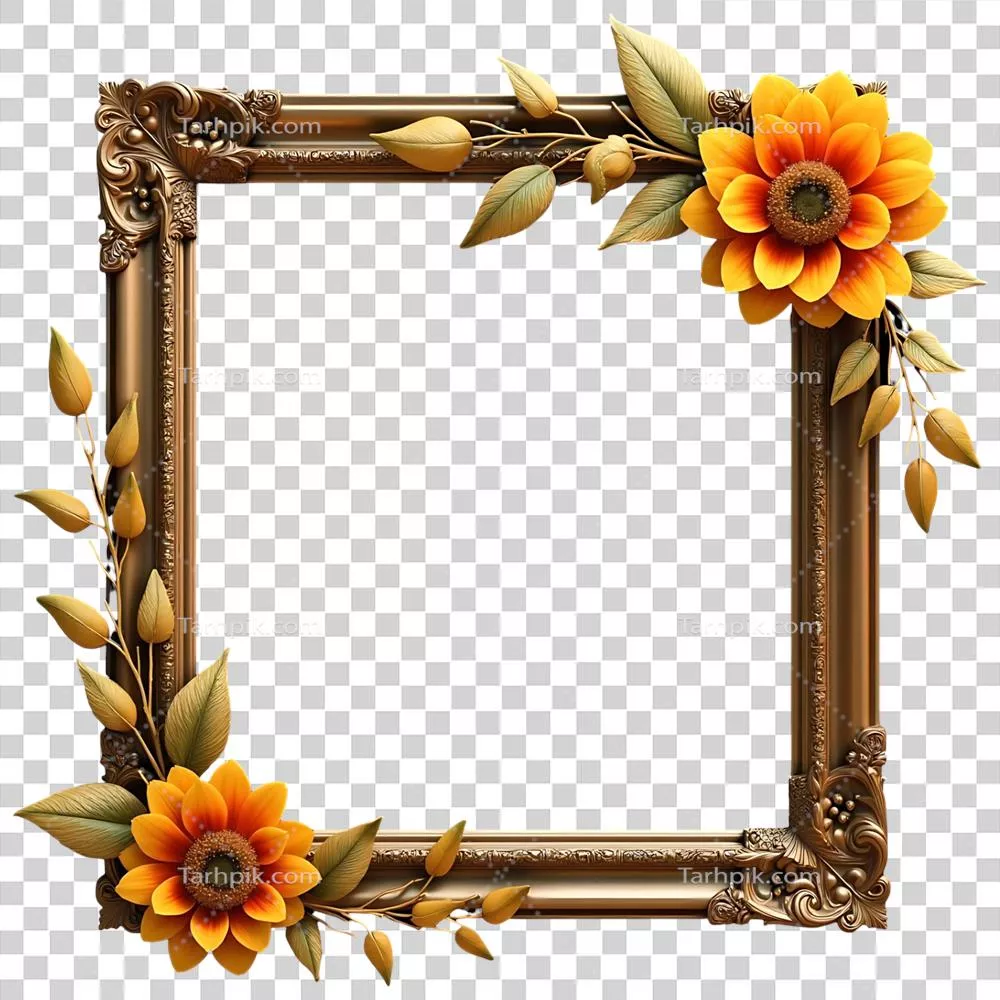 قاب طلایی لوکس تزئینی برای پروژههای طراحی برندینگ
