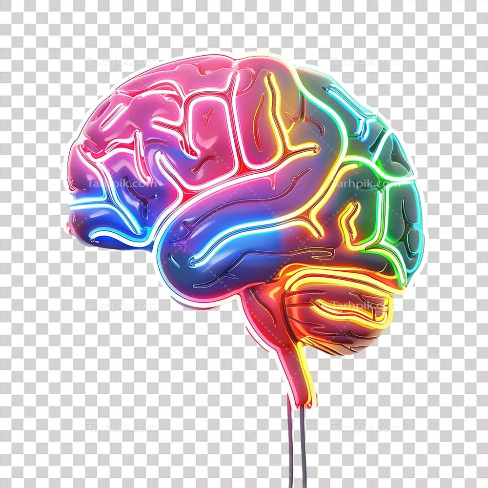 هنر مغز نئون رنگارنگ: نمایی زنده از هوش انسانی و مسیرهای عصبی