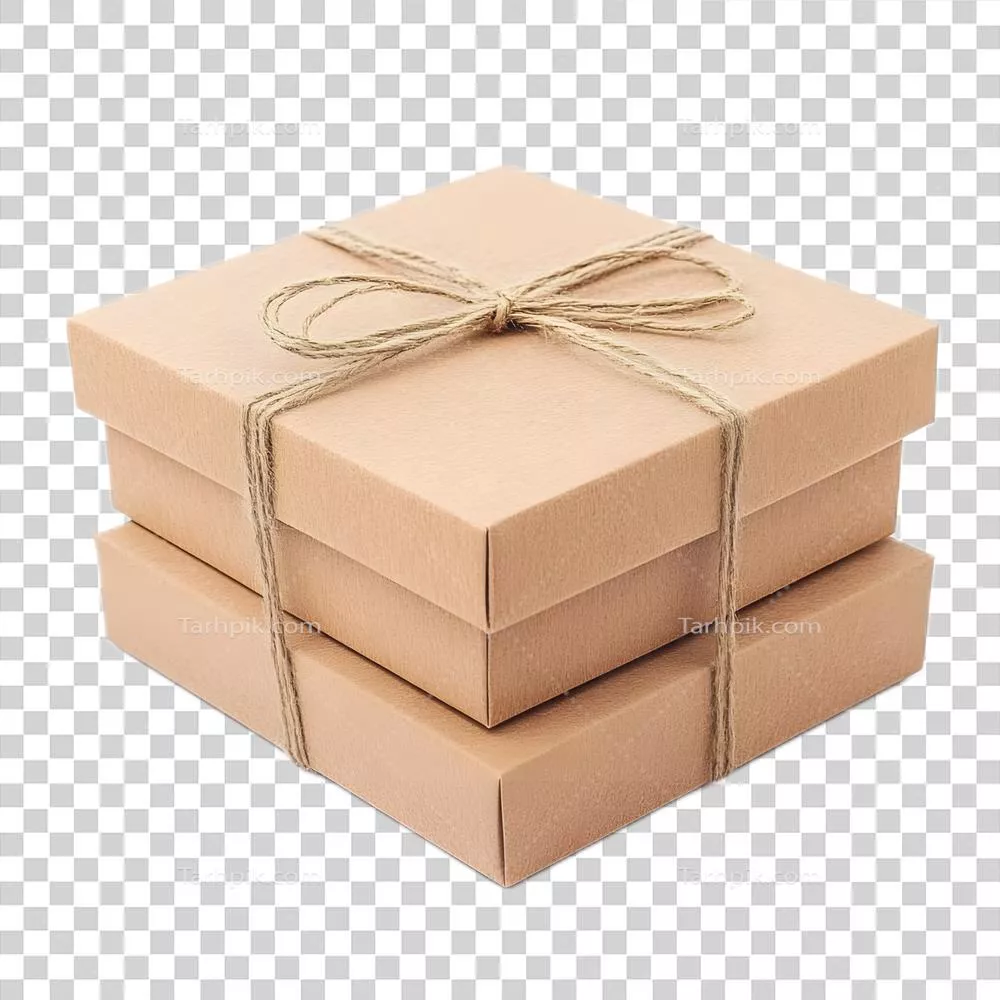 جعبه هدیه مقوایی زیبا با تزئینات بر روی زمینه سفید