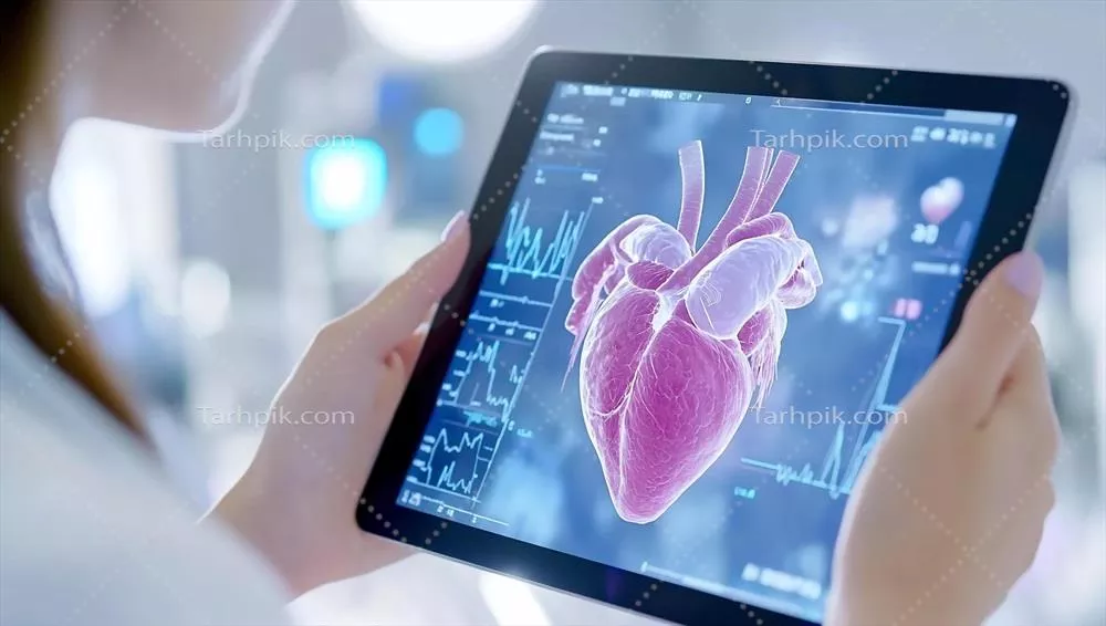 تحلیل یک مدل سهبعدی قلب توسط یک پزشک بر روی تبلت