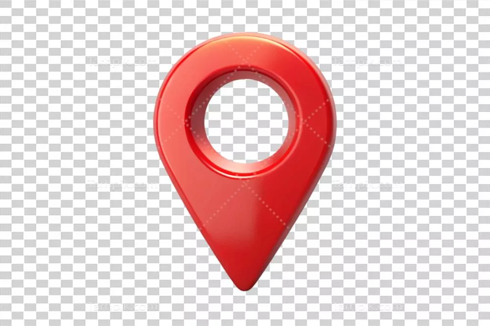 آیکون مدرن نشانگر موقعیت با رنگ قرمز برای ناوبری جغرافیایی و GPS