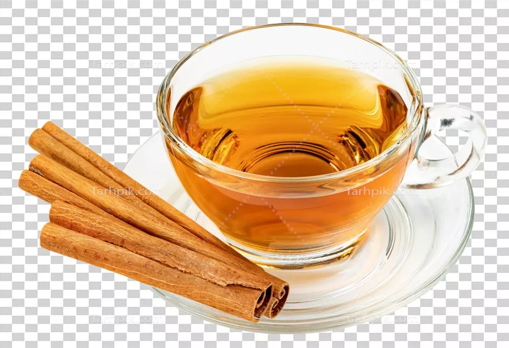 فنجان شفاف چای با دارچین: لذت هر لحظه از طعم و عطر طبیعی