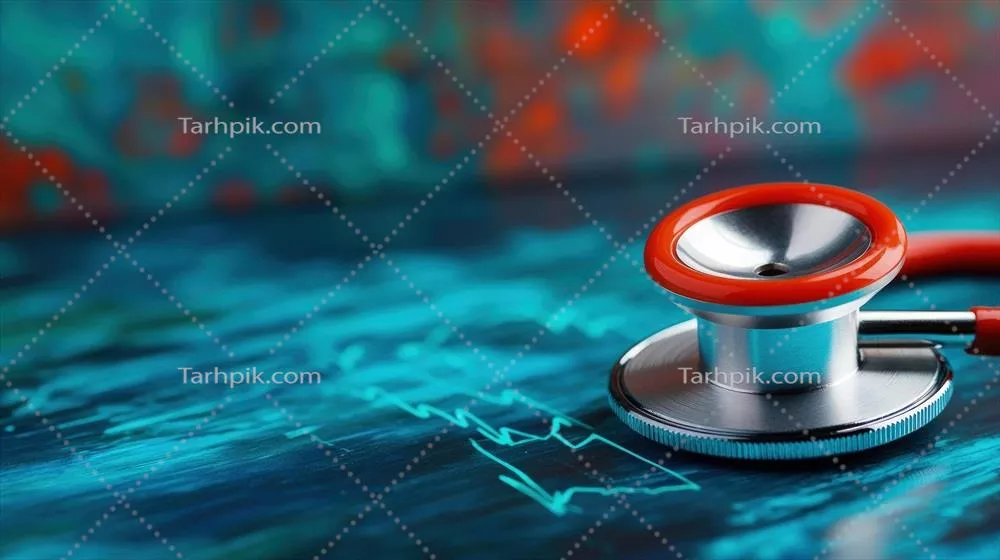 دستگاه پزشکی: گوش دادن به قلب با استتوسکوپ بر روی نمودار ECG