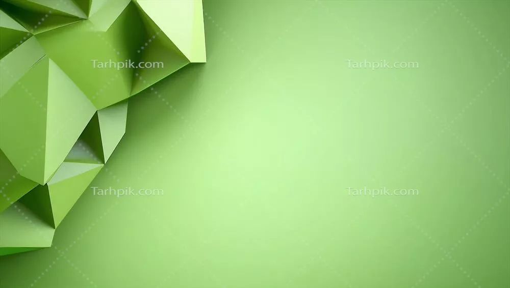 پسزمینه هندسی سبز انتزاعی با اشکال بافتدار و گرادیانتهای زیبا