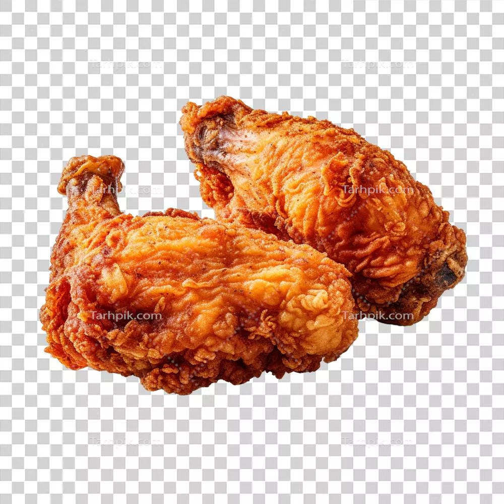 مرغ سرخ شده مجزا شده بر روی پس زمینه با استفاده از هوش مصنوعی تولیدی