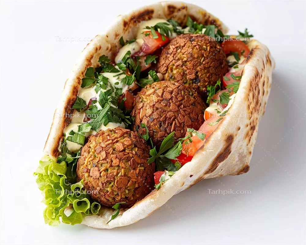 پیتا پر شده با گوشت و سبزیجات - یک غذای خوشمزه و مقوی