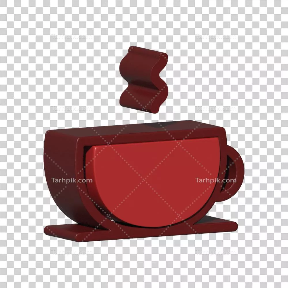 عکس دوربری کافه‌دارای دارایی‌های شفاف به سبک سه‌بعدی با جلوه‌های جذاب