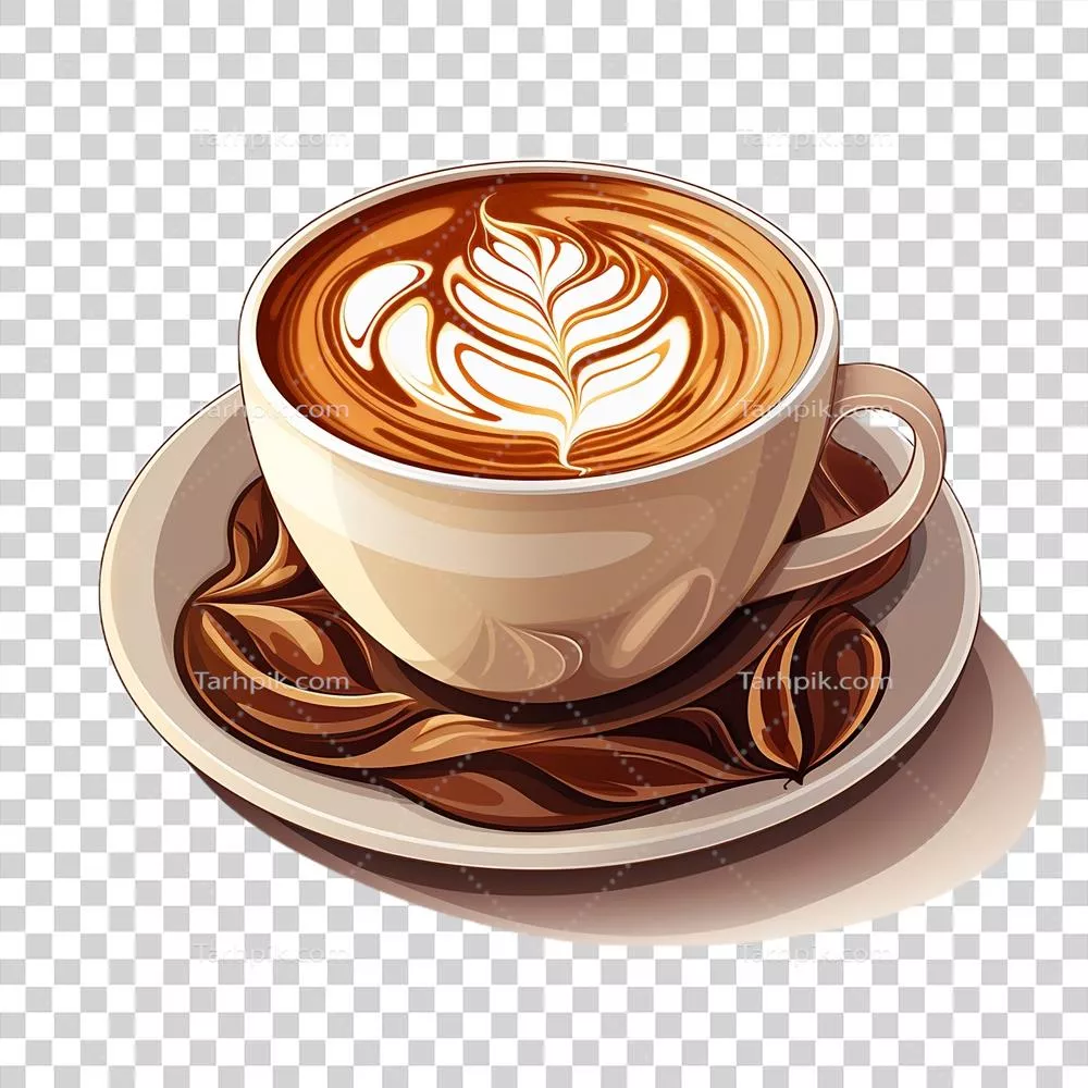 عکس دوربری فرهنگ قهوه: نقاشی های هنری از فنجان های قهوه با استفاده از هوش مصنوعی