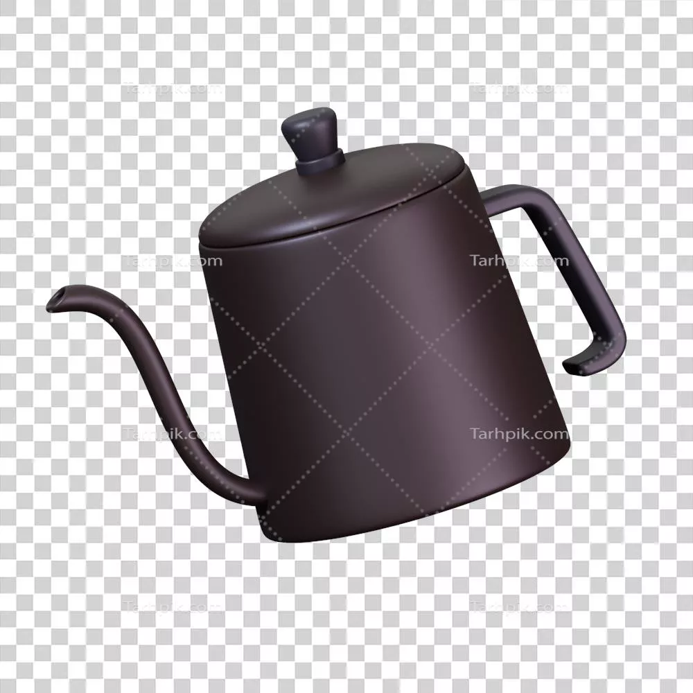 عکس دوربری تصویر سه‌بعدی از قهوه‌ساز و نماد کافه و قهوه‌فروشی