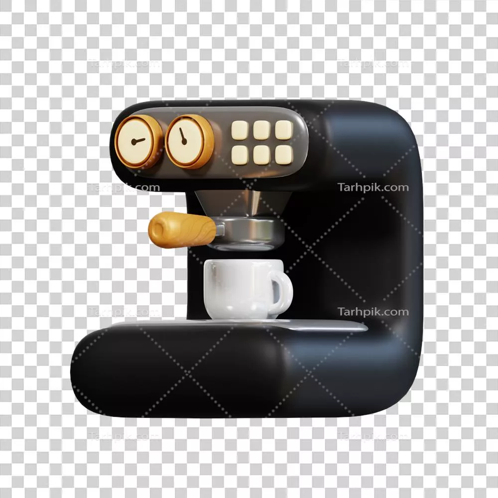عکس دوربری آیکون سه بعدی کافی شاپ با طراحی زیبا و جذاب