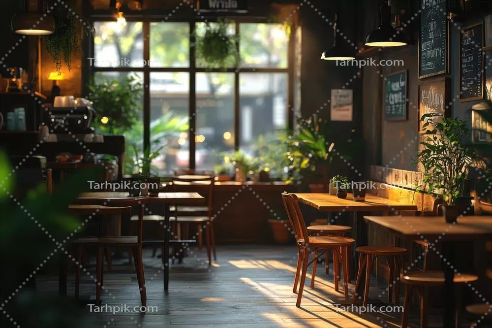 عکس رستوران راحت با میز و صندلی زیر نور آفتاب برای لذت غذا خوردن