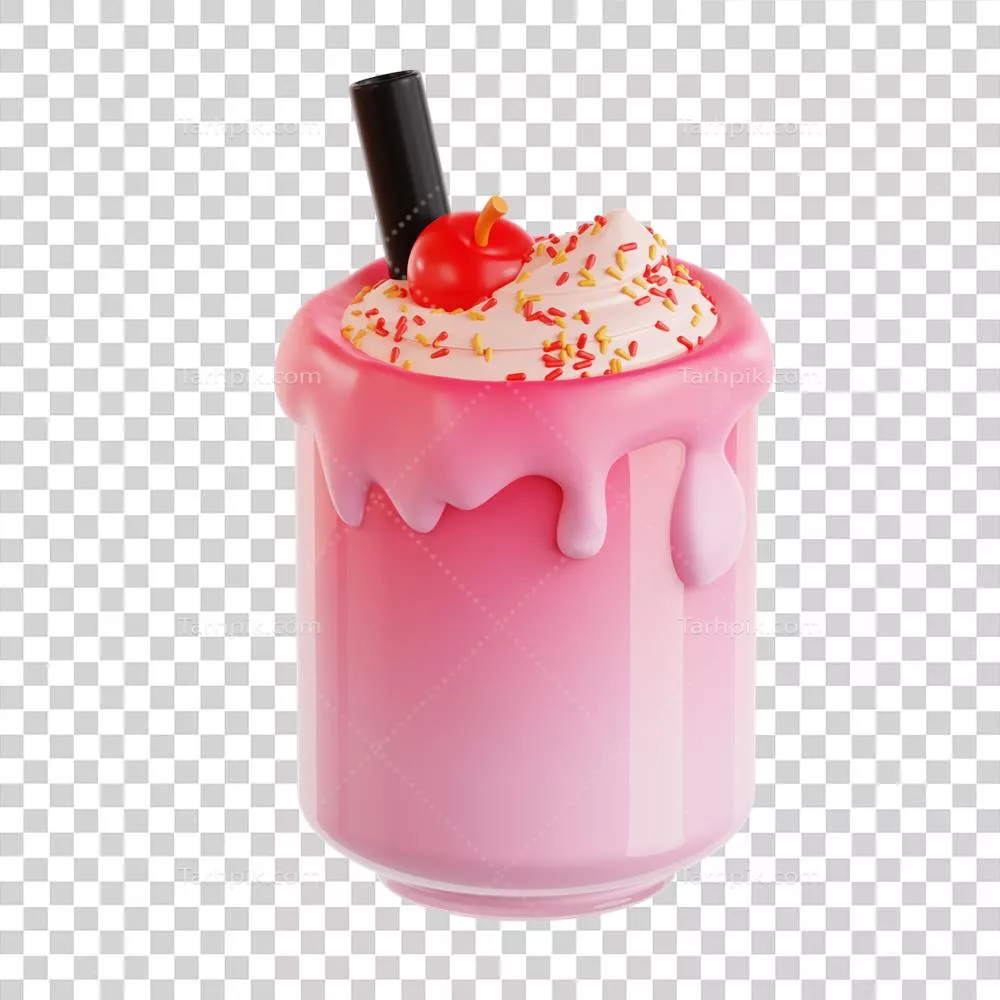 عکس دوربری نماد سه بعدی خوراکی‌های شیرین برای استفاده در طراحی‌ها و اپلیکیشن‌ها