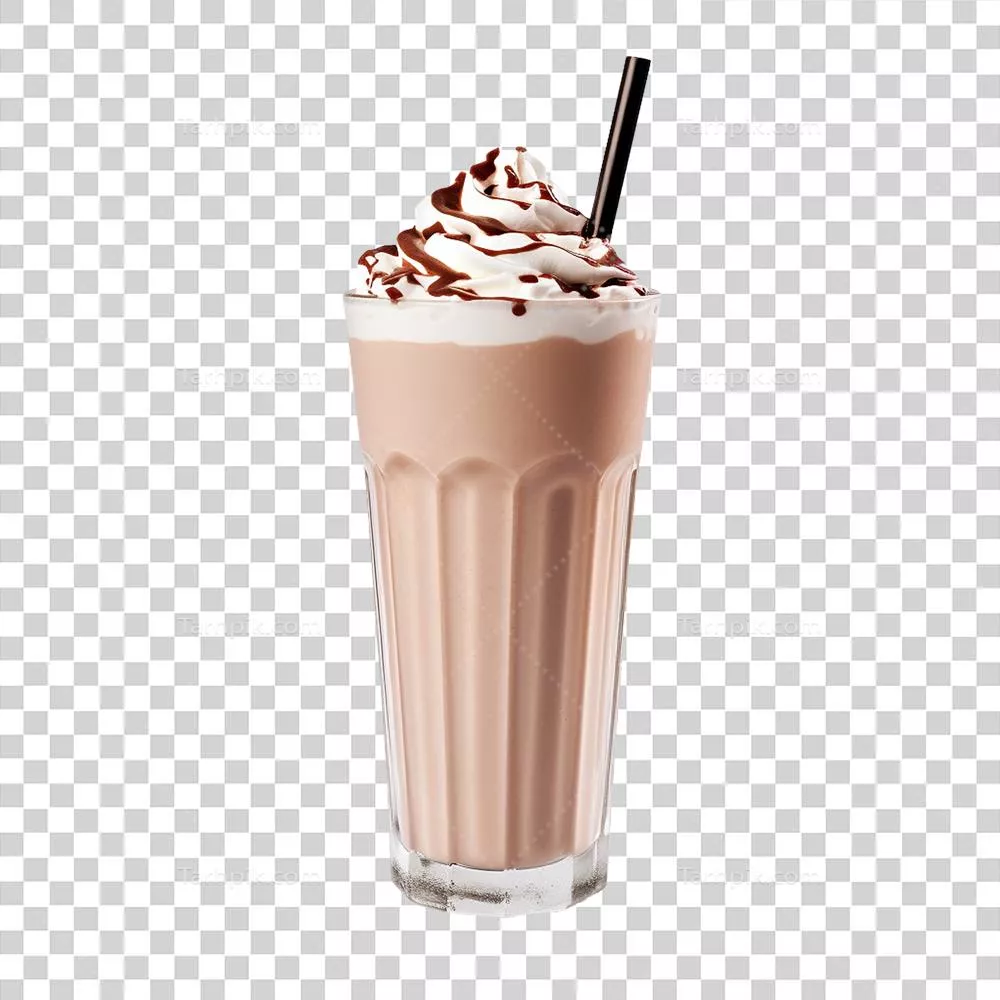 عکس دوربری شکلات شیر کاکائویی تولید شده با هوش مصنوعی روی پسزمینه شفاف