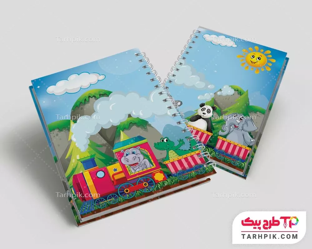 تمپلیت جلد دفتر مدارس به صورت لایه باز