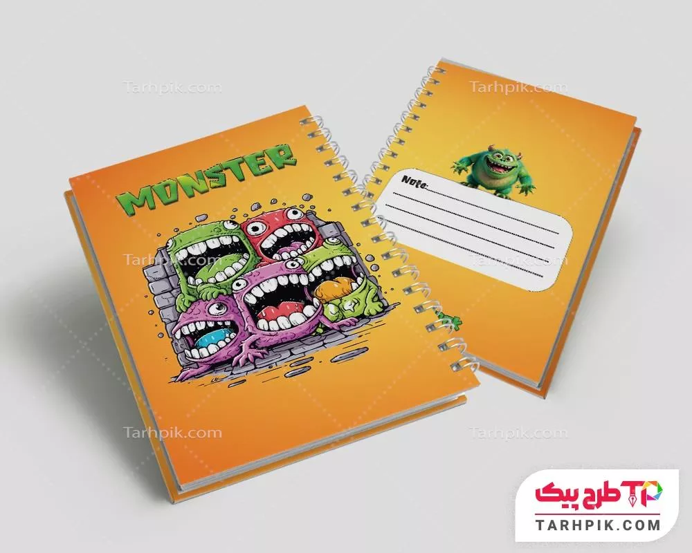 دانلود رایگان طرح جلد دفتر مدرسه با قابلیت ویرایش المان ها