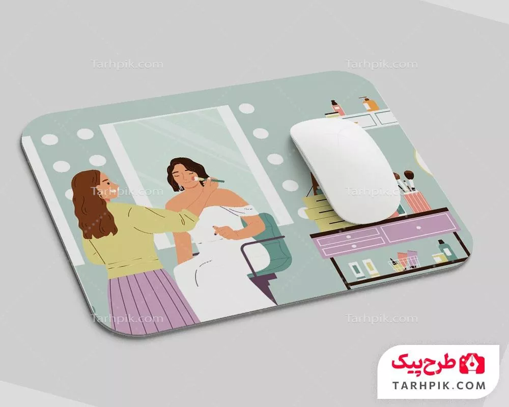 دانلود طرح موس پد آرایشگاه زنانه با کیفیت بالا