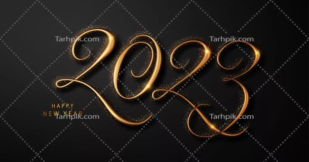 طراحی پسزمینه سال نو 2023 با کارت تبریک و بنر و پوستر وکتور