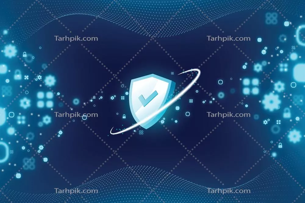 پسزمینه تکنولوژی انتزاعی و ایمن با طراحی وکتور