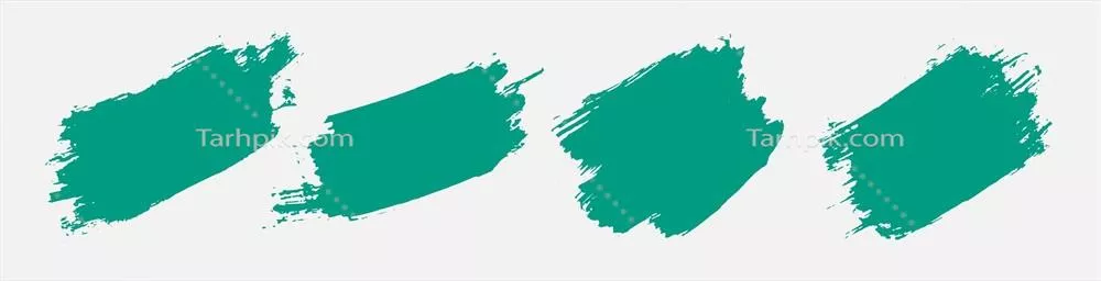 وکتور مجموعه بافت متن ترکباز رنگی-فیروزهای دستنقاشیشده انتزاعی