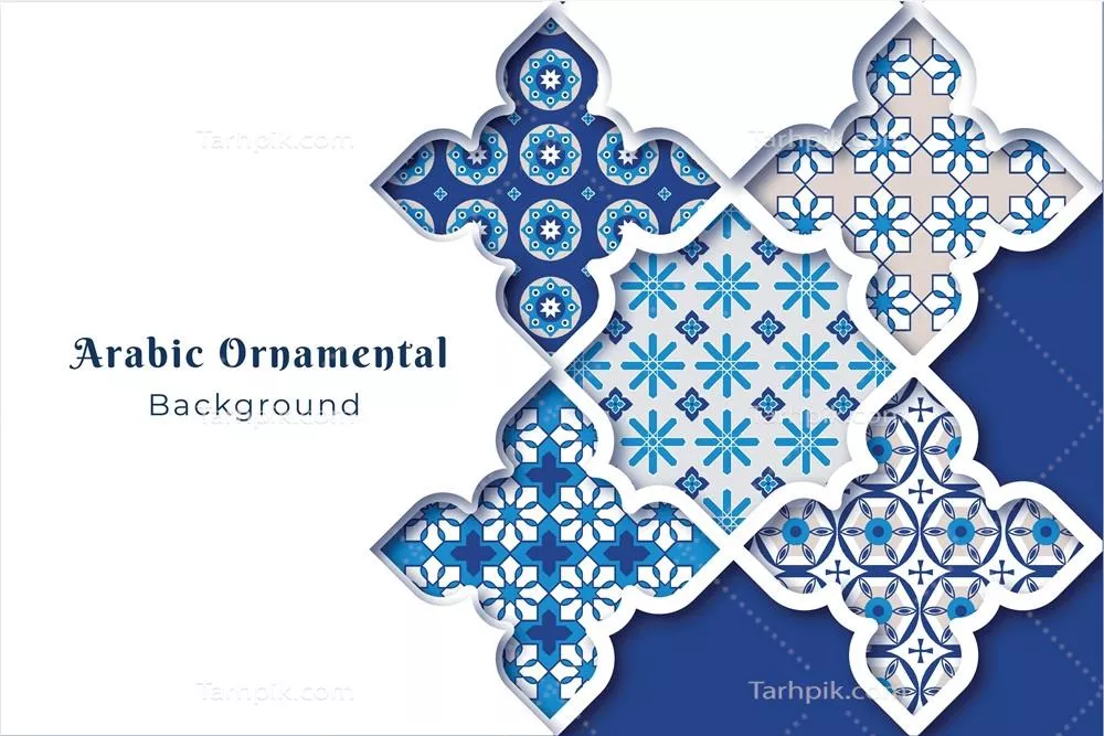 وکتور پسزمینه تزئینی عربی: زیبا و با جزئیات زیبا برای طراحی گرافیکی