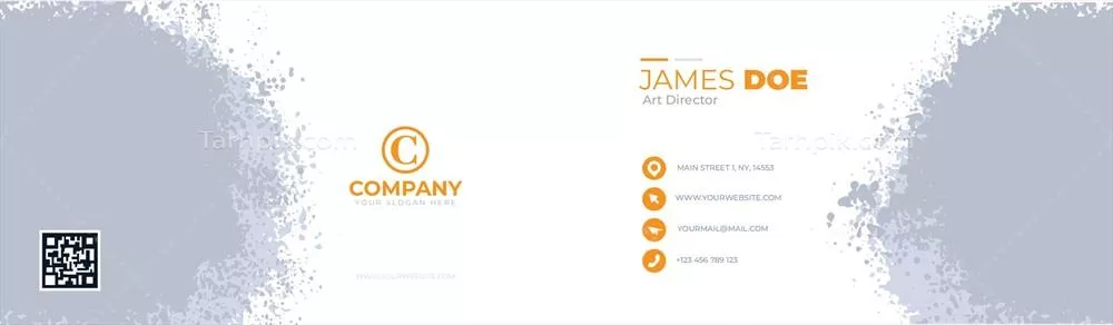 کارت ویزیت طراح هنری با طراحی وکتور منحصر به فرد