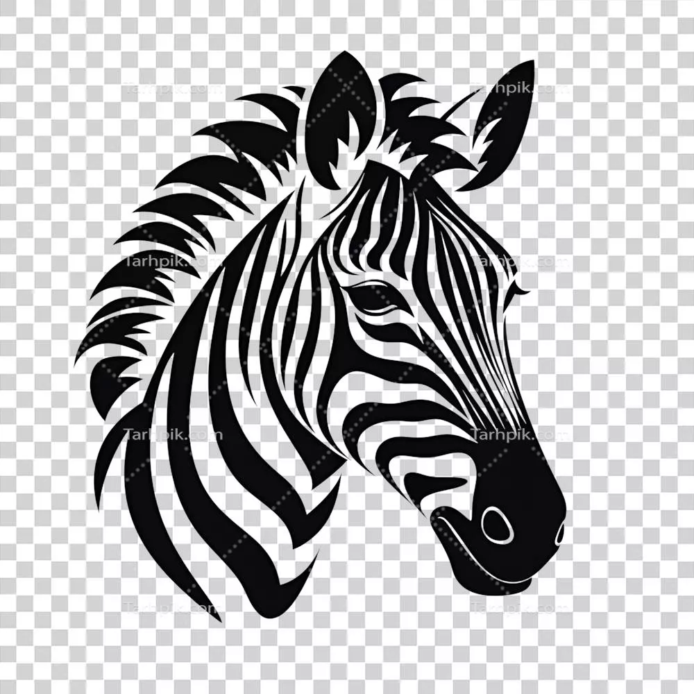 عکس دوربری تصویر زبرا به سبک کارتونی تولید شده با هوش مصنوعی بدون پس زمینه - ایده آل برای محصولات چاپ بر اساس تقاضا