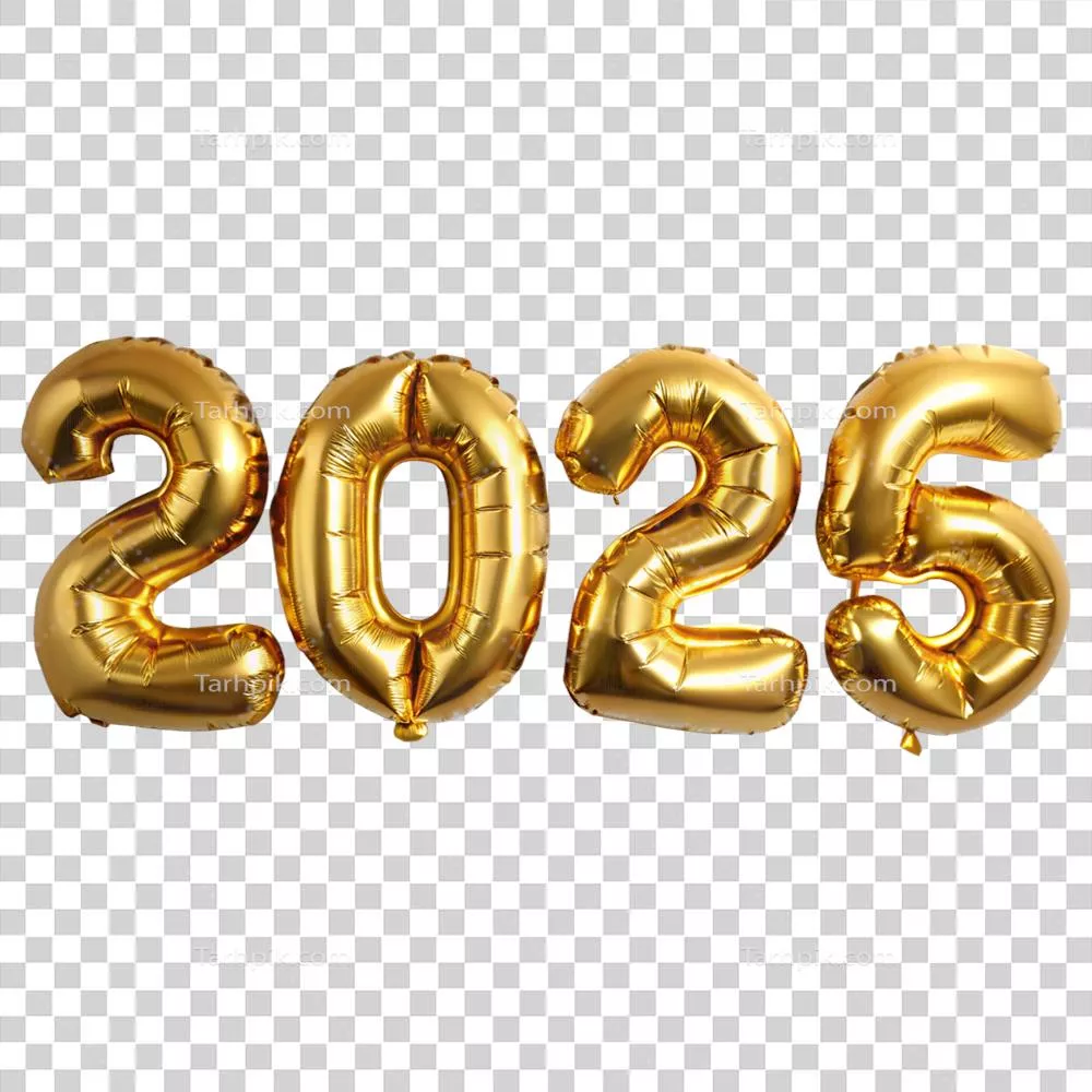 عکس دوربری بادبادک‌های طلایی شیک برای جشن‌های سال ۲۰۲۵ با طرح‌های ویژه