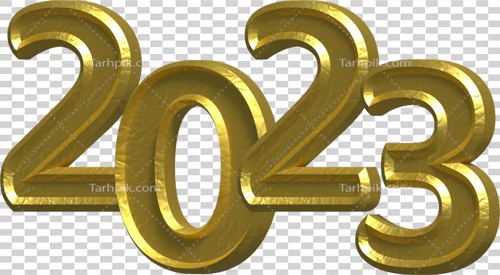 عکس دوربری طراحی مفهومی عدد سه‌بعدی سال 2023 با الهام از هنر مدرن