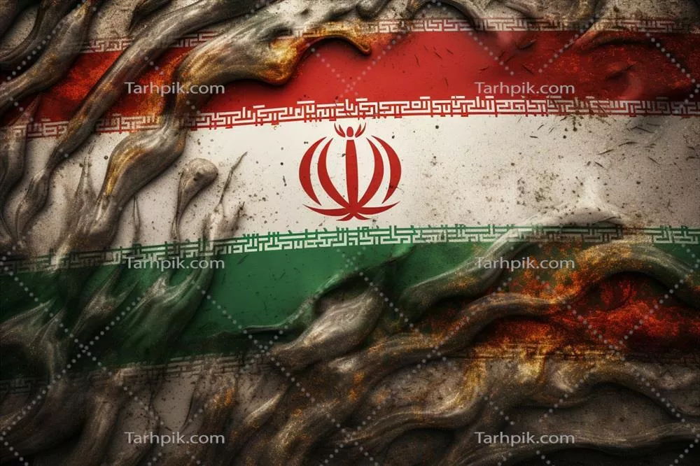 عکس کاغذ دیواری پرچم جمهوری اسلامی ایران با طراحی زیبا و جذاب