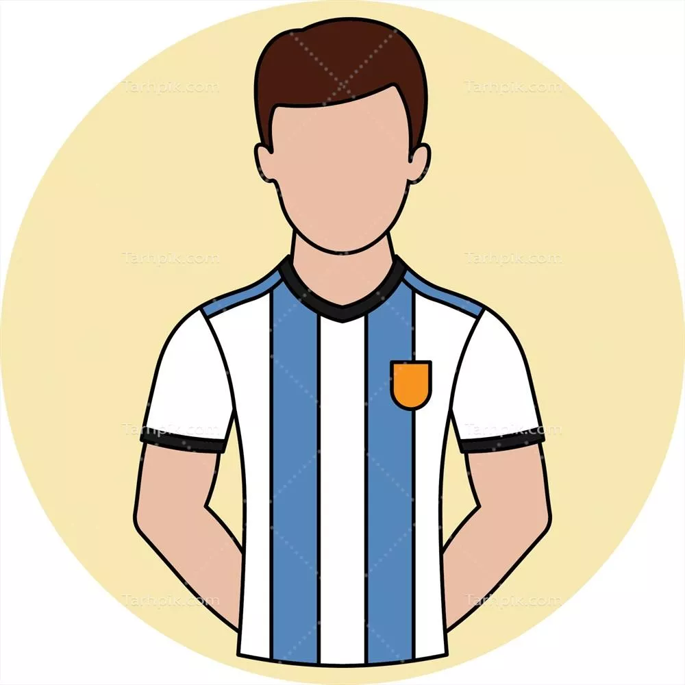 وکتور پیراهن فوتبال آرژانتین با طراحی خیره‌کننده و نمایه‌های جذاب