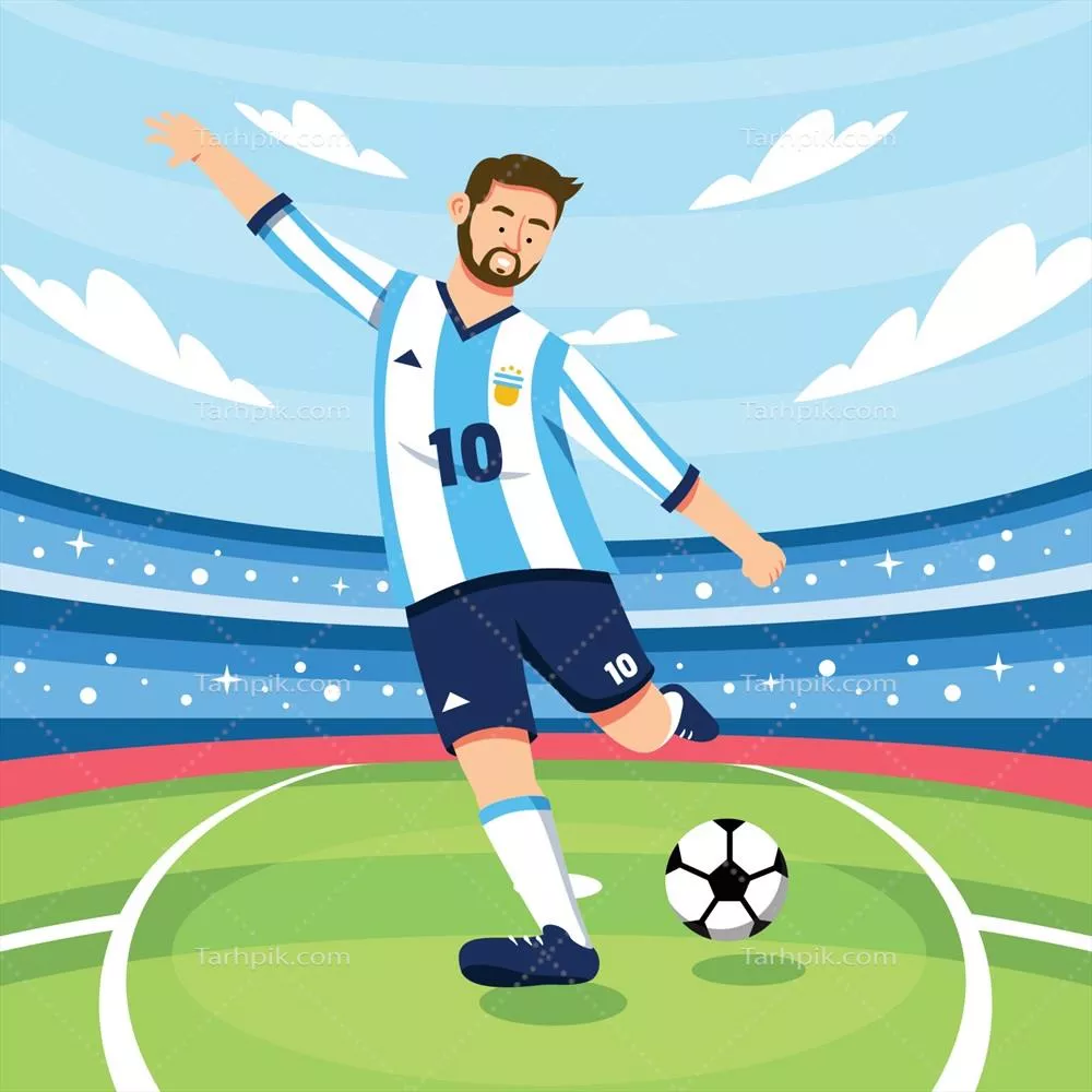 عکس لیونل مسی: بازیکن حرفهای فوتبال در میادین جهانی